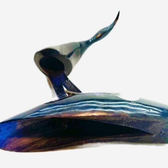 Vintage Egyptology Hand Carved Bird Sculpture On Base Ibis Stork Egret Heron - Picture 8 of 8